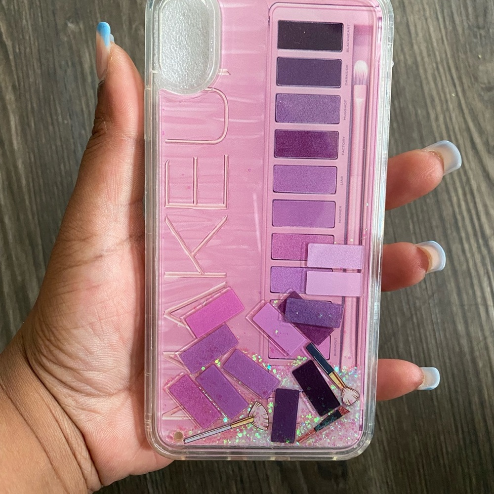 Pink Glitter Makeup Palette iPhone 10 Case